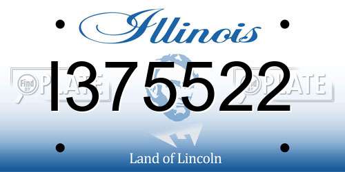 I375522 Illinois License Plate