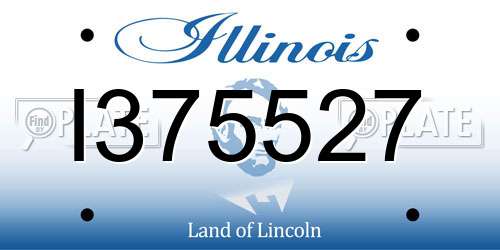 I375527 Illinois License Plate
