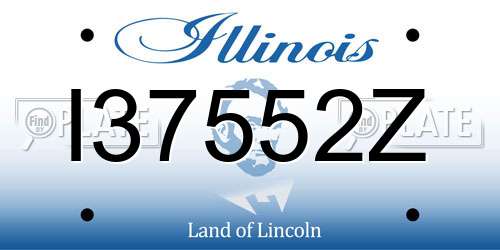 I37552Z Illinois License Plate