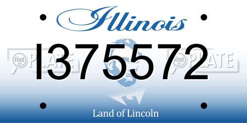 I375572 Illinois License Plate