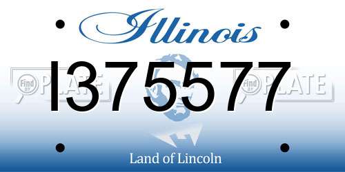 I375577 Illinois License Plate