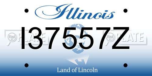 I37557Z Illinois License Plate