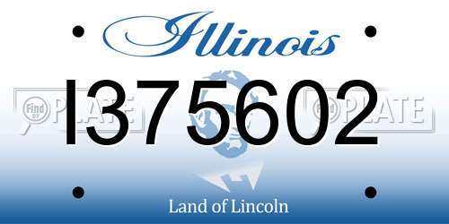 I375602 Illinois License Plate