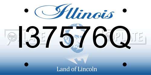 I37576Q Illinois License Plate