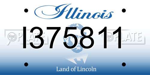 I375811 Illinois License Plate