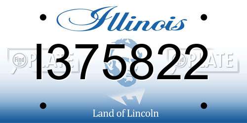 I375822 Illinois License Plate