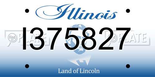 I375827 Illinois License Plate