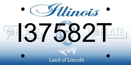 I37582T Illinois License Plate