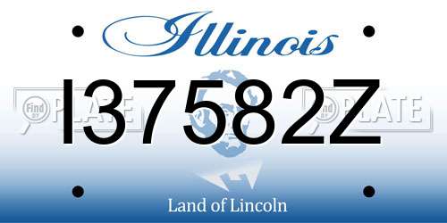 I37582Z Illinois License Plate