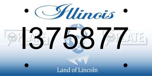 I375877 Illinois License Plate