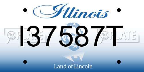 I37587T Illinois License Plate