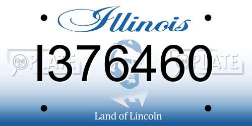 I376460 Illinois License Plate