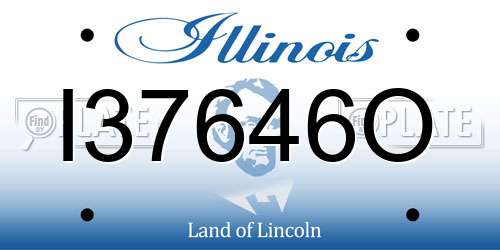 I37646O Illinois License Plate