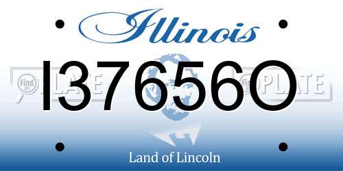 I37656O Illinois License Plate