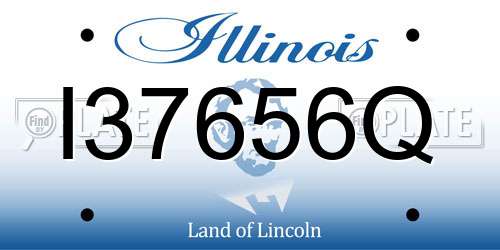 I37656Q Illinois License Plate