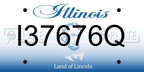 I37676Q Illinois License Plate