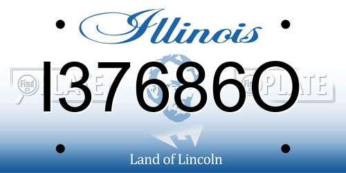 I37686O Illinois License Plate