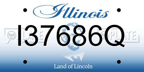 I37686Q Illinois License Plate