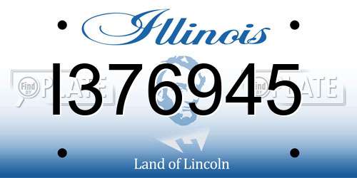 I376945 Illinois License Plate