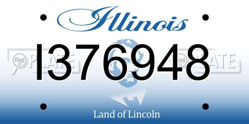 I376948 Illinois License Plate