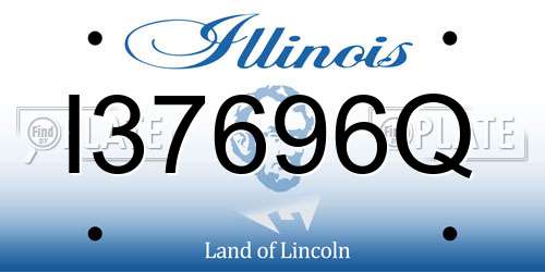 I37696Q Illinois License Plate