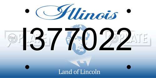I377022 Illinois License Plate