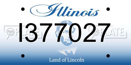 I377027 Illinois License Plate