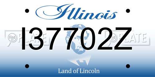 I37702Z Illinois License Plate