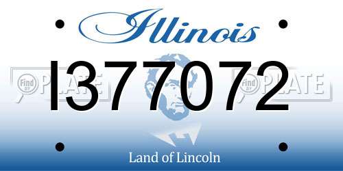 I377072 Illinois License Plate