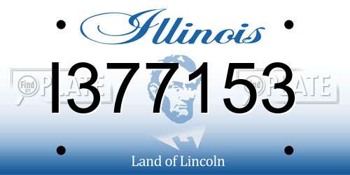 I377153 Illinois License Plate