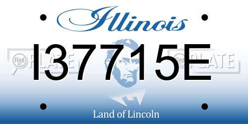 I37715E Illinois License Plate