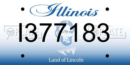 I377183 Illinois License Plate