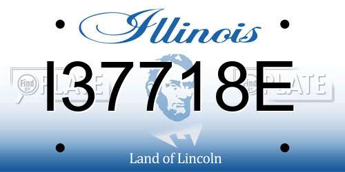 I37718E Illinois License Plate