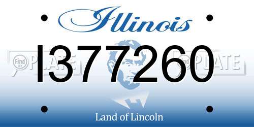 I377260 Illinois License Plate