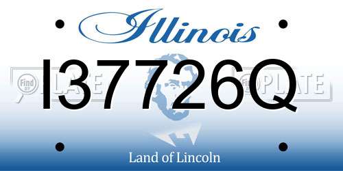 I37726Q Illinois License Plate