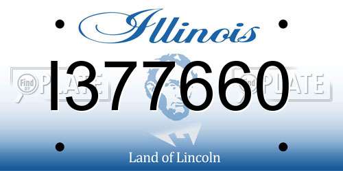 I377660 Illinois License Plate