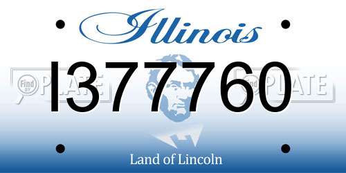 I377760 Illinois License Plate
