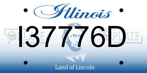 I37776D Illinois License Plate