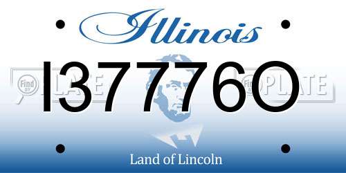I37776O Illinois License Plate
