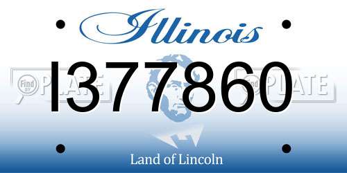 I377860 Illinois License Plate