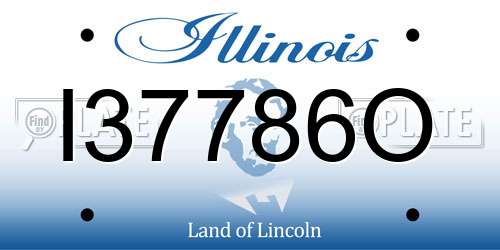 I37786O Illinois License Plate