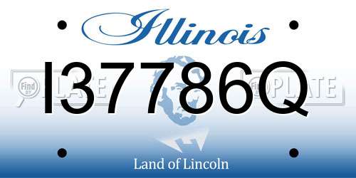 I37786Q Illinois License Plate