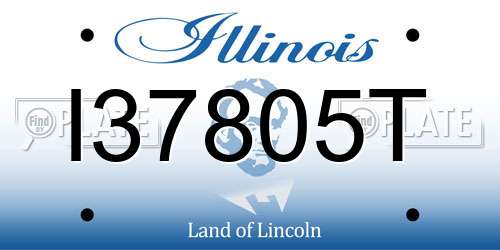 I37805T Illinois License Plate