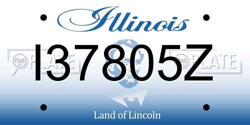 I37805Z Illinois License Plate