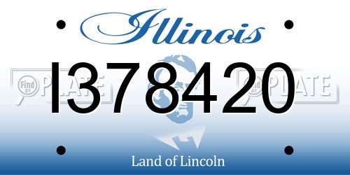I378420 Illinois License Plate