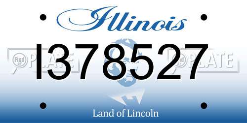 I378527 Illinois License Plate