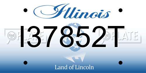 I37852T Illinois License Plate