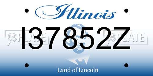 I37852Z Illinois License Plate