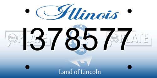 I378577 Illinois License Plate