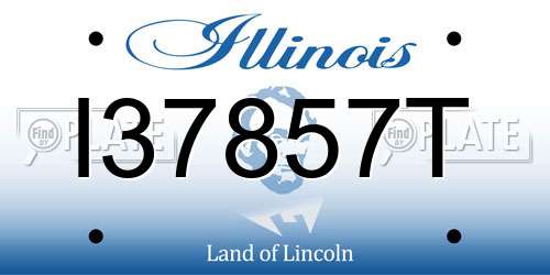 I37857T Illinois License Plate